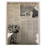 Cardinals Bob Gibson No-Hitter Newspaper...