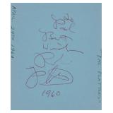 The Platters signed signed note