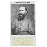 Confederate General James Longstreet Signed...