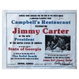 Jimmy Carter signed souvenir placemat