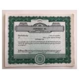Steppenwolf Inc. Blank Stock Certificate