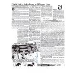 Johnny Sain signed newspaper clipping