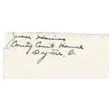 MLB star Jesse Haines signed envelope