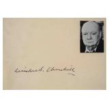 Prime Minister Winston S. Churchill signature slip