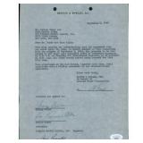 George Burns And Gracie Allen Show Signed Typed...