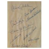 Gone With The Wind cast signed strip