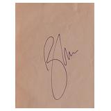 James Bond Roger Moore signature slip