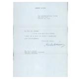 President Herbert Hoover Signed Typed Personal...