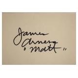 Gunsmoke James Arness signature slip