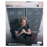 Megadeth Billy Ellefson signed photo. JSA...