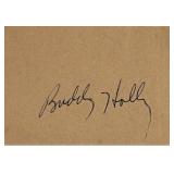 Musician Buddy Holly signature slip