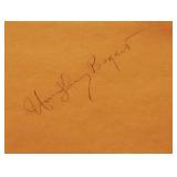 Casablanca Humphrey Bogart signature slip