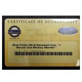 Cleveland Indains Bob Feller Signed Inscribed...