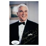 The Naked Gun Leslie Nielsen Signed Postcard Photo