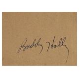 Musician Buddy Holly signature slip