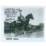 Home on the Range Monte Hale Signed 8x10 Glossy...