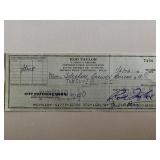 The Time Machine Rod Taylor signed check
