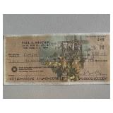 Paul Shaffer signed check