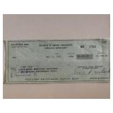 Bob Newhart signed check