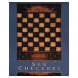 Vintage Country Sun Checkers Art Print