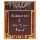 Vintage City Cafe Menu Art Print