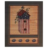 Country Folk Art USA Birdhouse Art Print