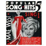 Mae West Signed Popular Song & Hits Magazine...