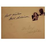 Shirley Temple & Bill Robinson signature slip