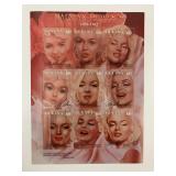 Marilyn Monroe Guyana stamp sheet