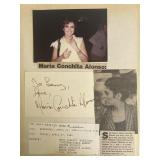 Mar­a Conchita Alonso signed note and photo...