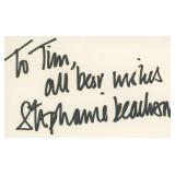The Colbys Stephanie Beachum signed note