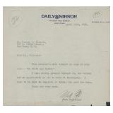 Mark Hellinger signed letter