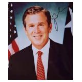 George Bush Jr. signed portrait photo