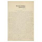 Joseph Fort Newton signed letter