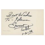 Country Musician Ernest Tubb signed note
