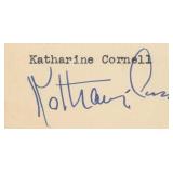 Stage Door Canteen Katharine Cornell signature cut