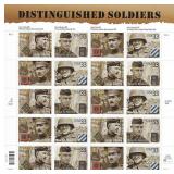 Distinguished soldiers stamp sheet 20 x 33 cent...