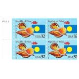Marine Life Republic of Palau stamps plate block
