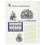 Americ Library of Congress stamp set of four 20...
