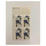1963 5c John James Audubon Plate Block Stamps