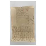 1847 Stampless letter - First Day of Postage