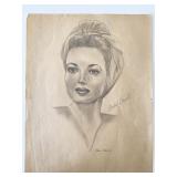 Linda Darnell Original Art by Grace Almoney