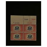Four 16 Cent US Airmail Stamps Unused with...