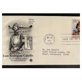 Juan Rodriquez Cabrillo First Day Cover
