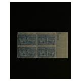 Four 13 Cent US Stamps Unused with Plate Number
