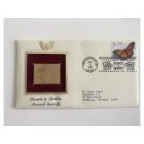Insects & Spiders Monarch Butterfly Gold Stamp...