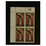 Four United Nations Geneva Stamps with Plate...