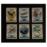 Six Unused Aircraft Russia Stamps