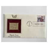 Olympic Games Boxing and Bobsledding Gold Stamp...