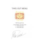 MLB Jorge Posada signed menu